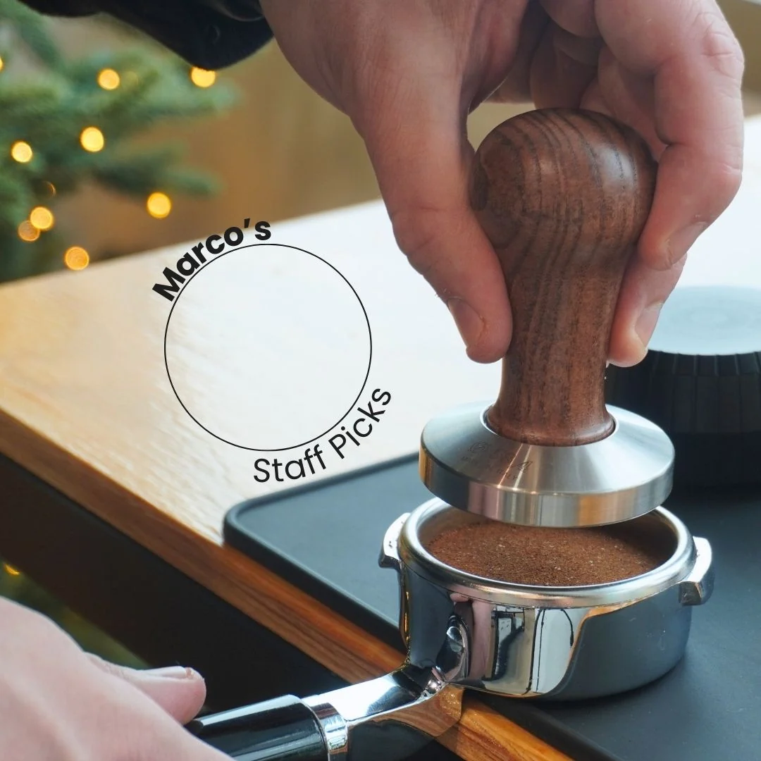 Motta Wooden Coffee Tamper - 51mm / Flat / Dark Wood - Image 2