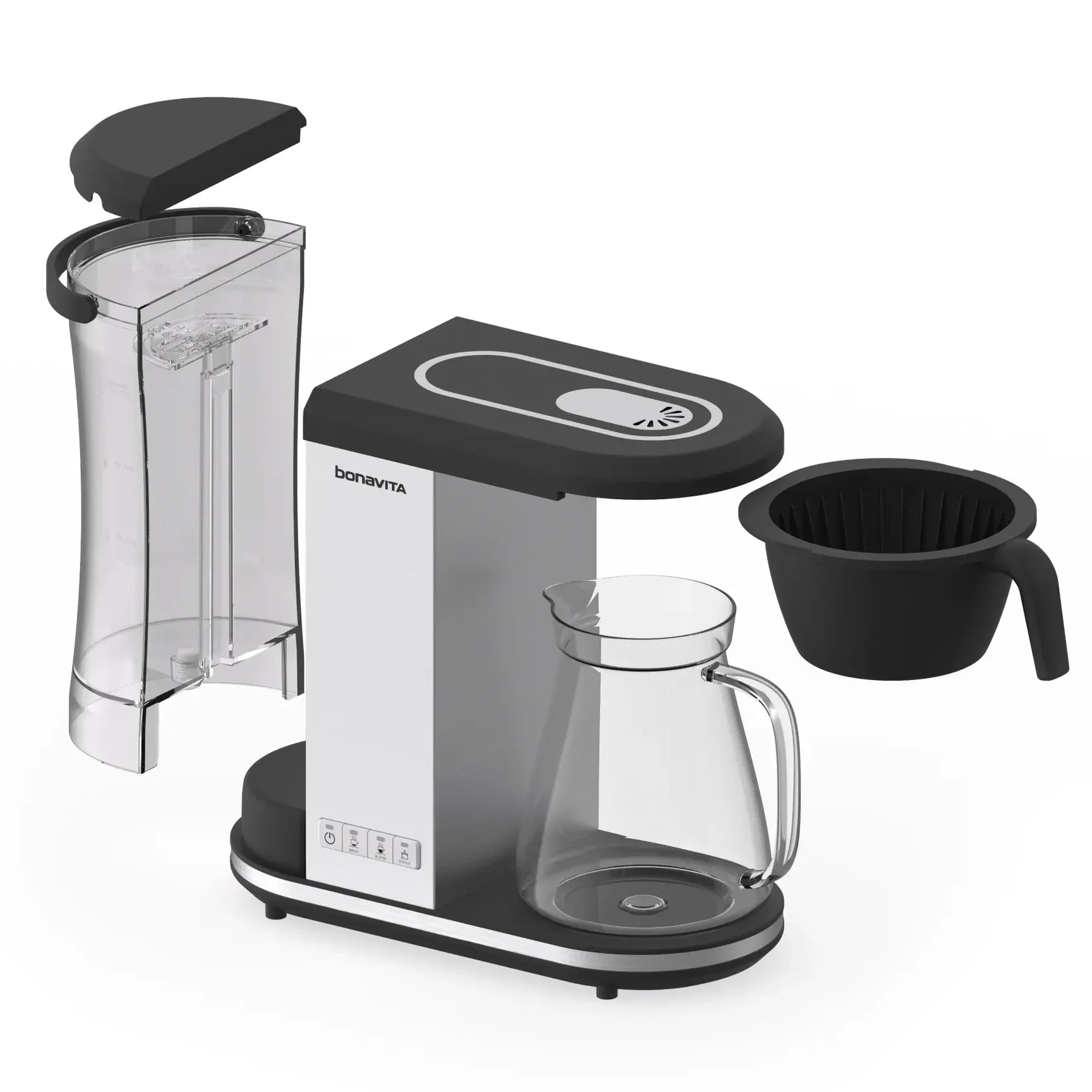 Bonavita Enthusiast 8-Cup Drip Coffee Brewer with Glass Carafe - Matte Black - Image 3