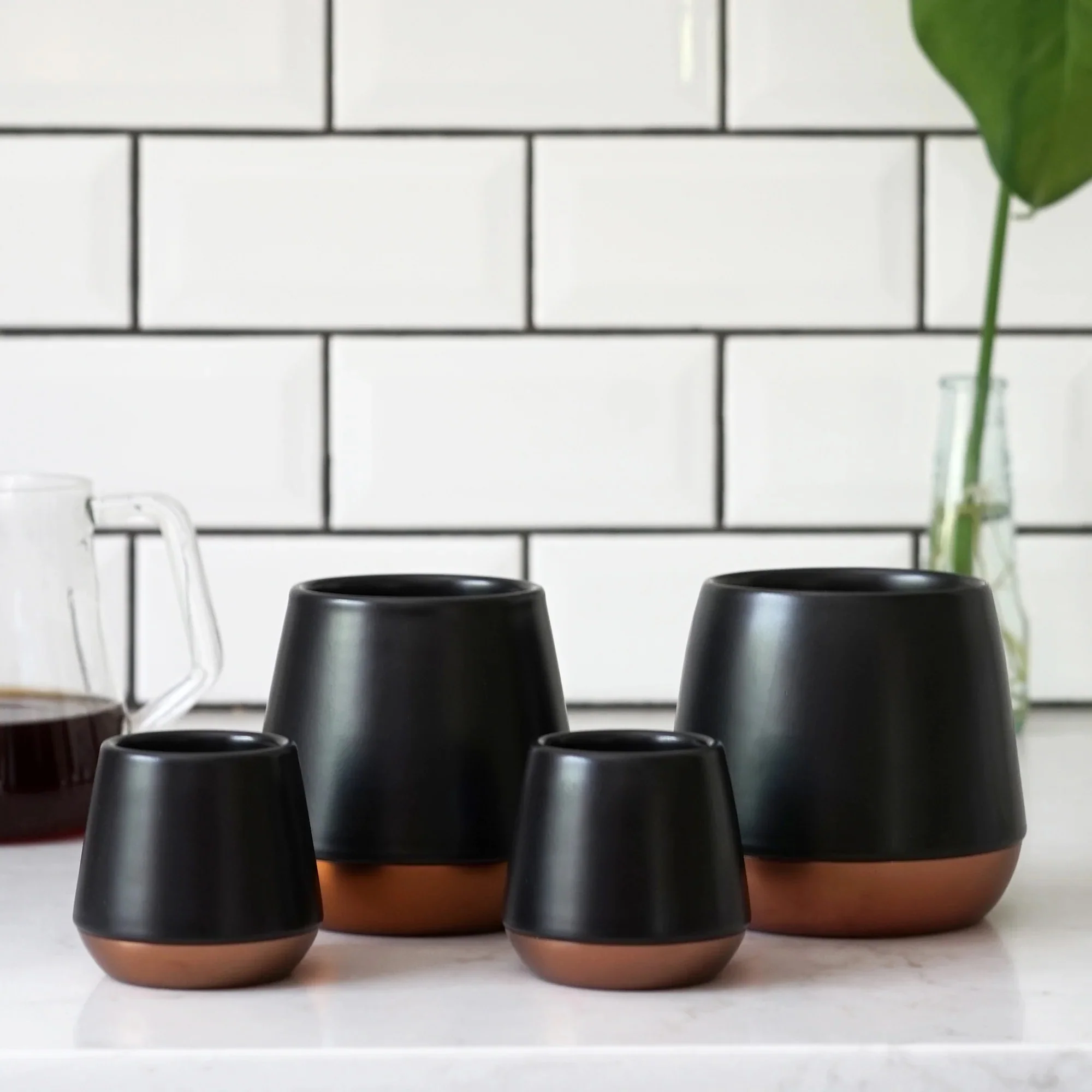 Fellow Joey Double Walled Ceramic Mugs - Matte Black / Copper / Joey 8oz (237ml) - Image 3