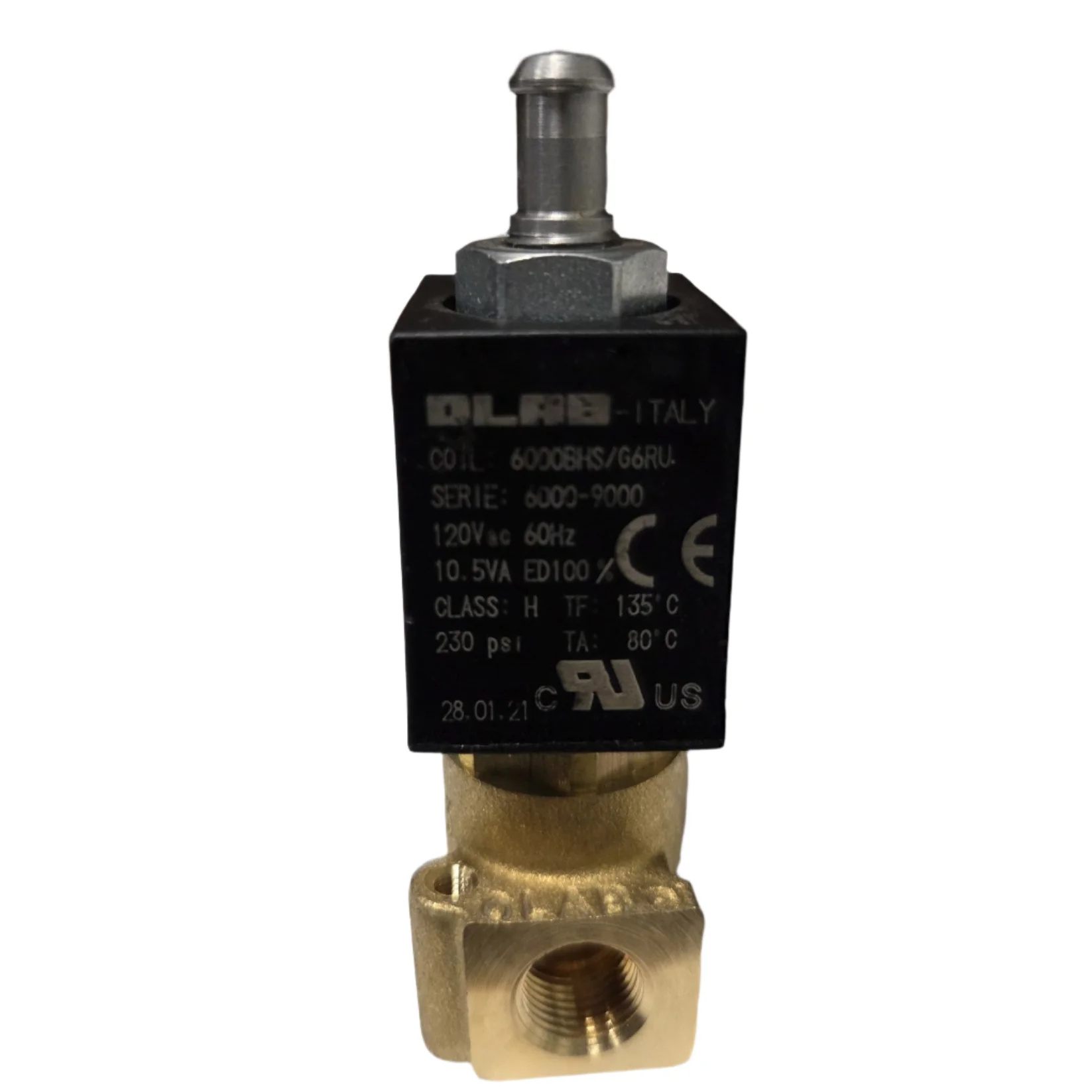 120V 1/8" F x 1/8" F Three-Way OLAB Solenoid - Image 2