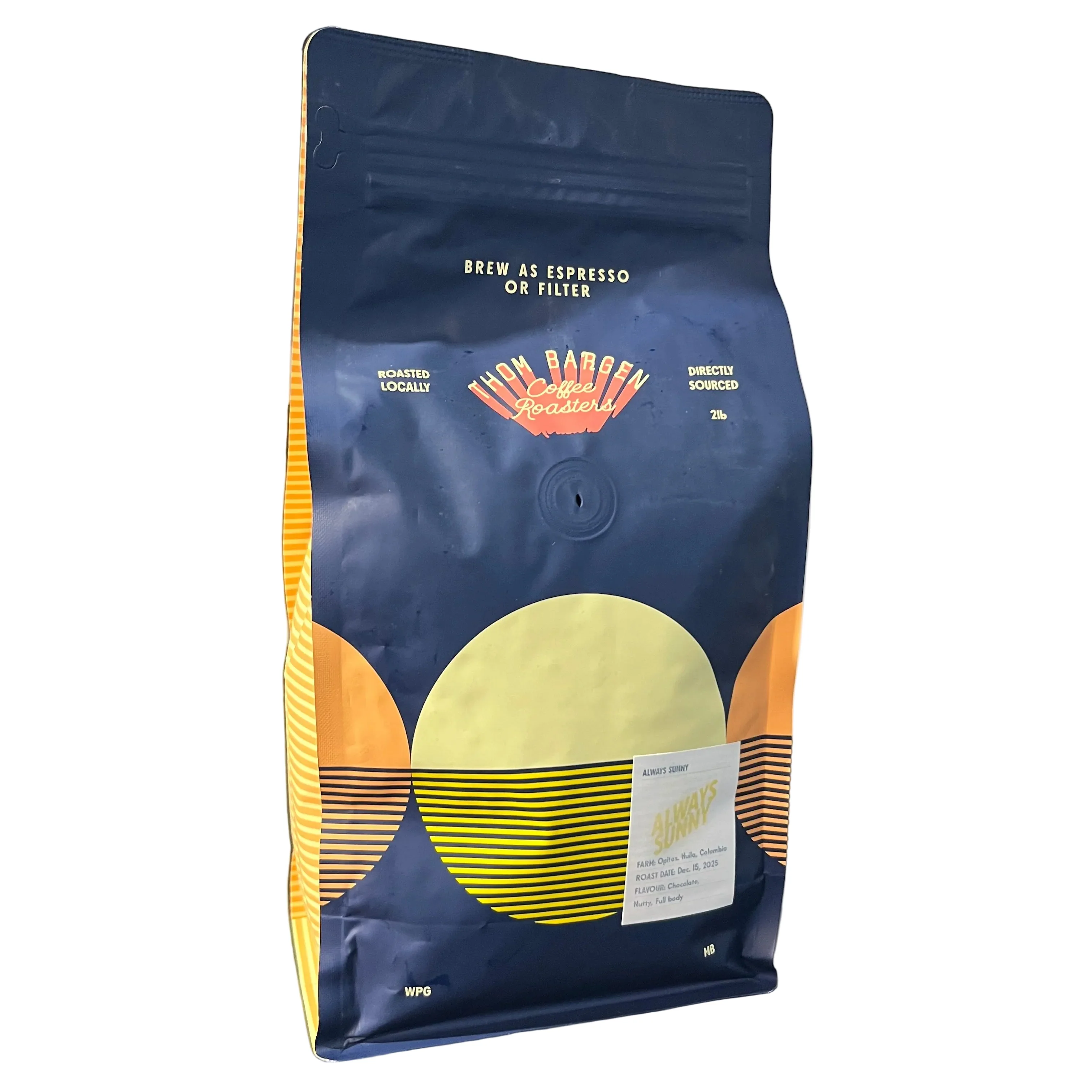 Thom Bargen Coffee Roasters Thom Bargen - Always Sunny Espresso or Filter Coffee Beans - 2LB - Image 2